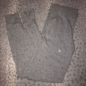VS Victoria Secret Rhinestone grey leggings